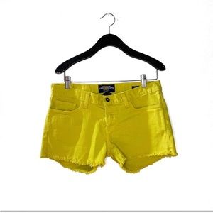Lucky Brand Yellow Riley Cut Off Shorts